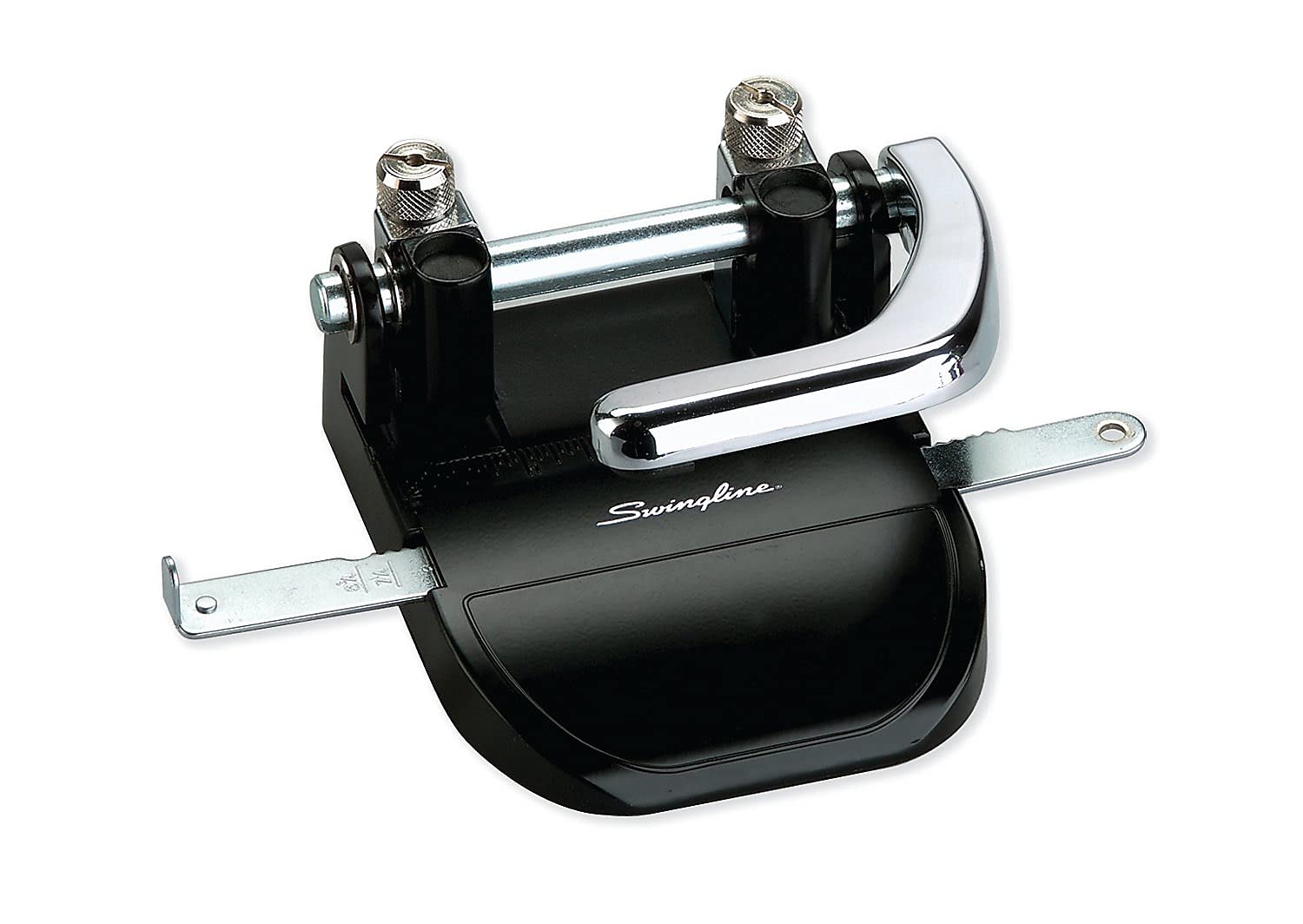 Swingline Punzonatrice a 2 fori, regolabile, resistente, 40 fogli, nero/argento (74060)