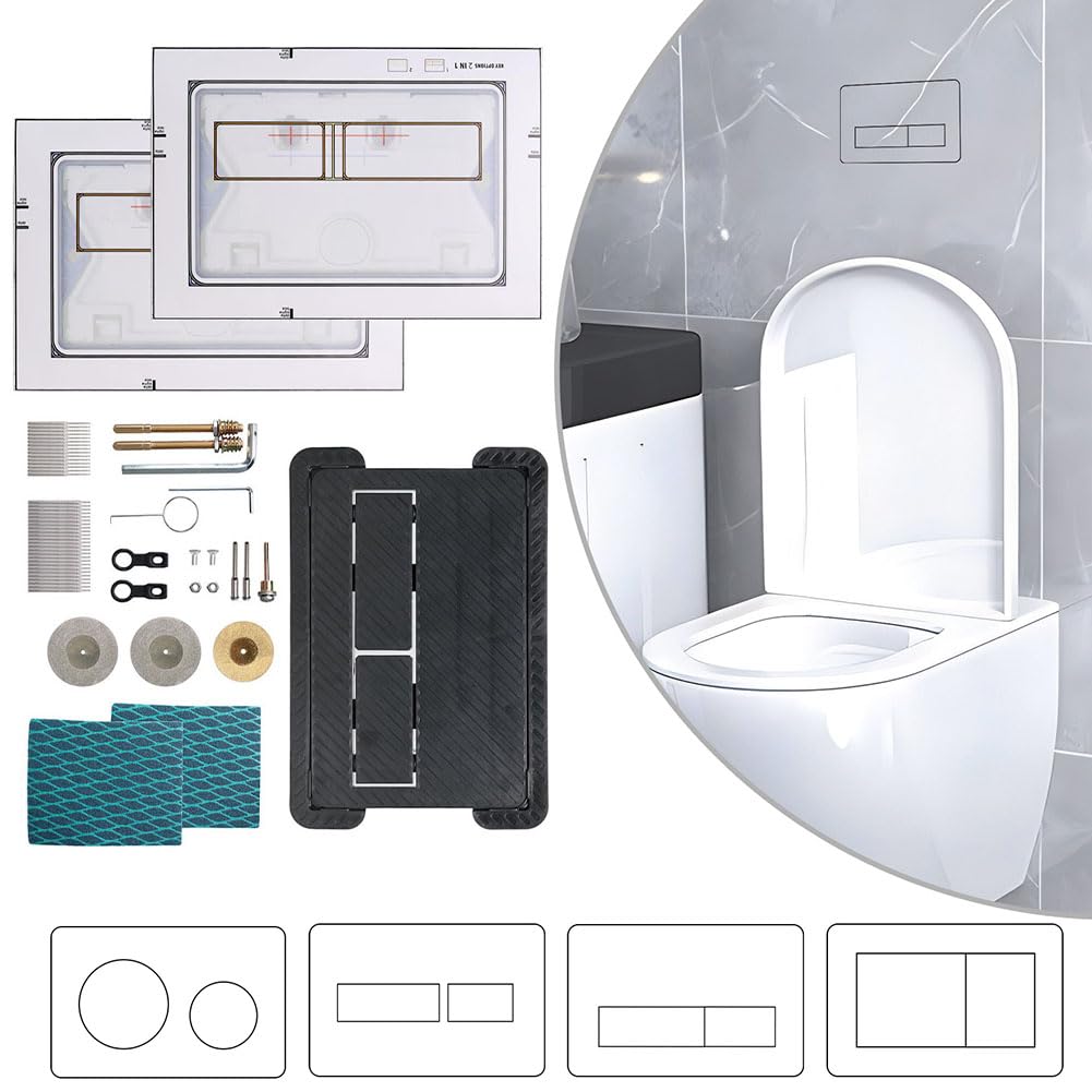 Pannello di comando per Geberit Sigma (tutti i modelli), piastra di comando con fissaggio magnetico, verticale, a filo e nascosto, set completo
