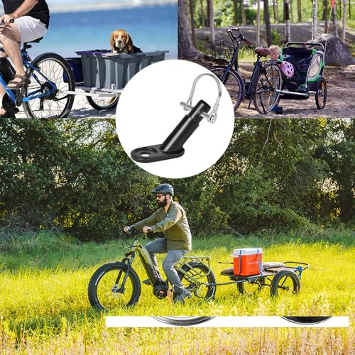 Kardne Fahrradanhänger Kupplung, Universal Edelstahl Fahrrad Anhängerkupplung, Kupplung Anhänger Adapter Hundeanhänger für Fahrrad, Kinderwagen und E-Bikes, Bike Trailer Hitch Coupler (Typ A)