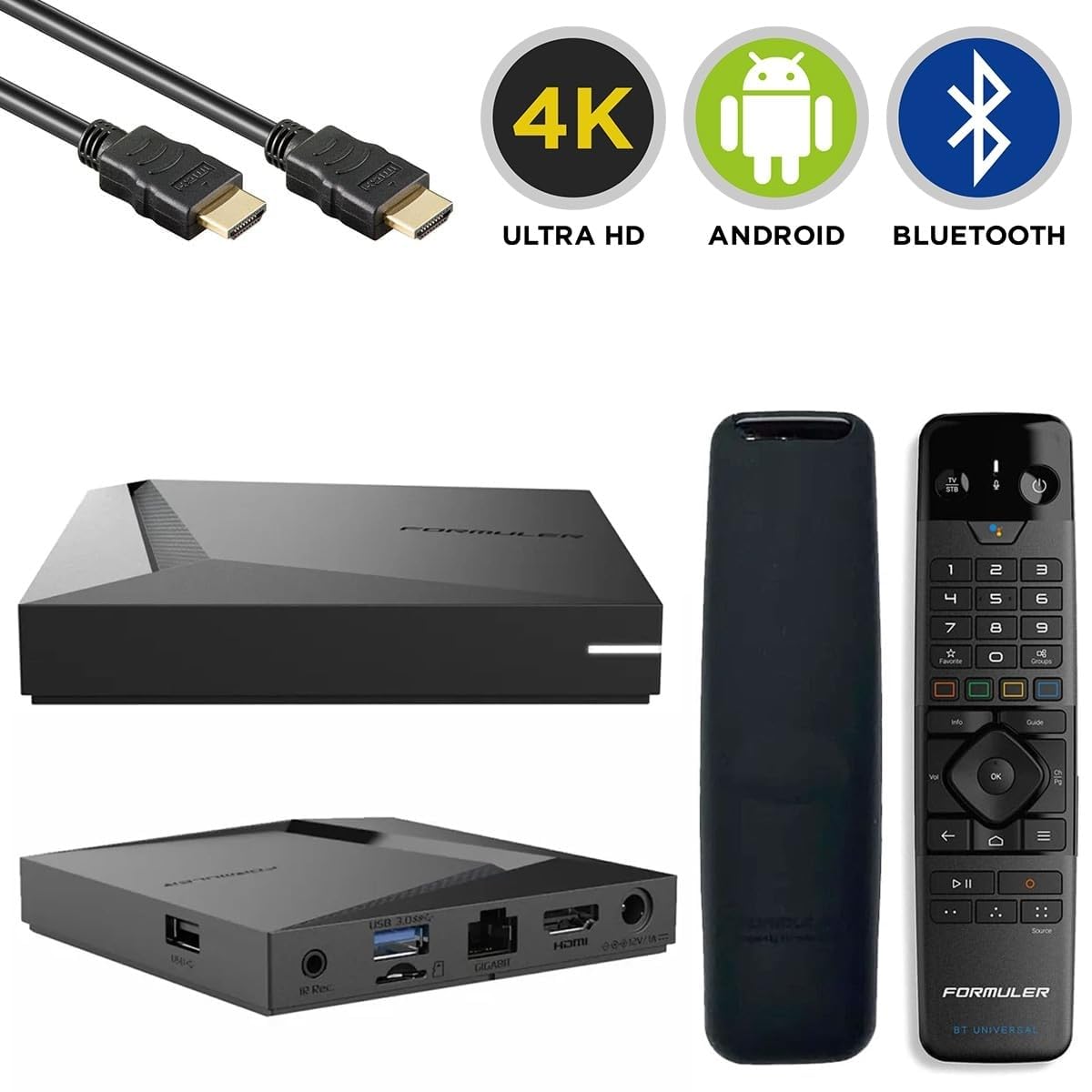 Formuler Z11 Pro BT1-Edition 4K UHD Android 11 Récepteur IP HDR10 Dual WiFi HDMI USB 3.0 MicroSD