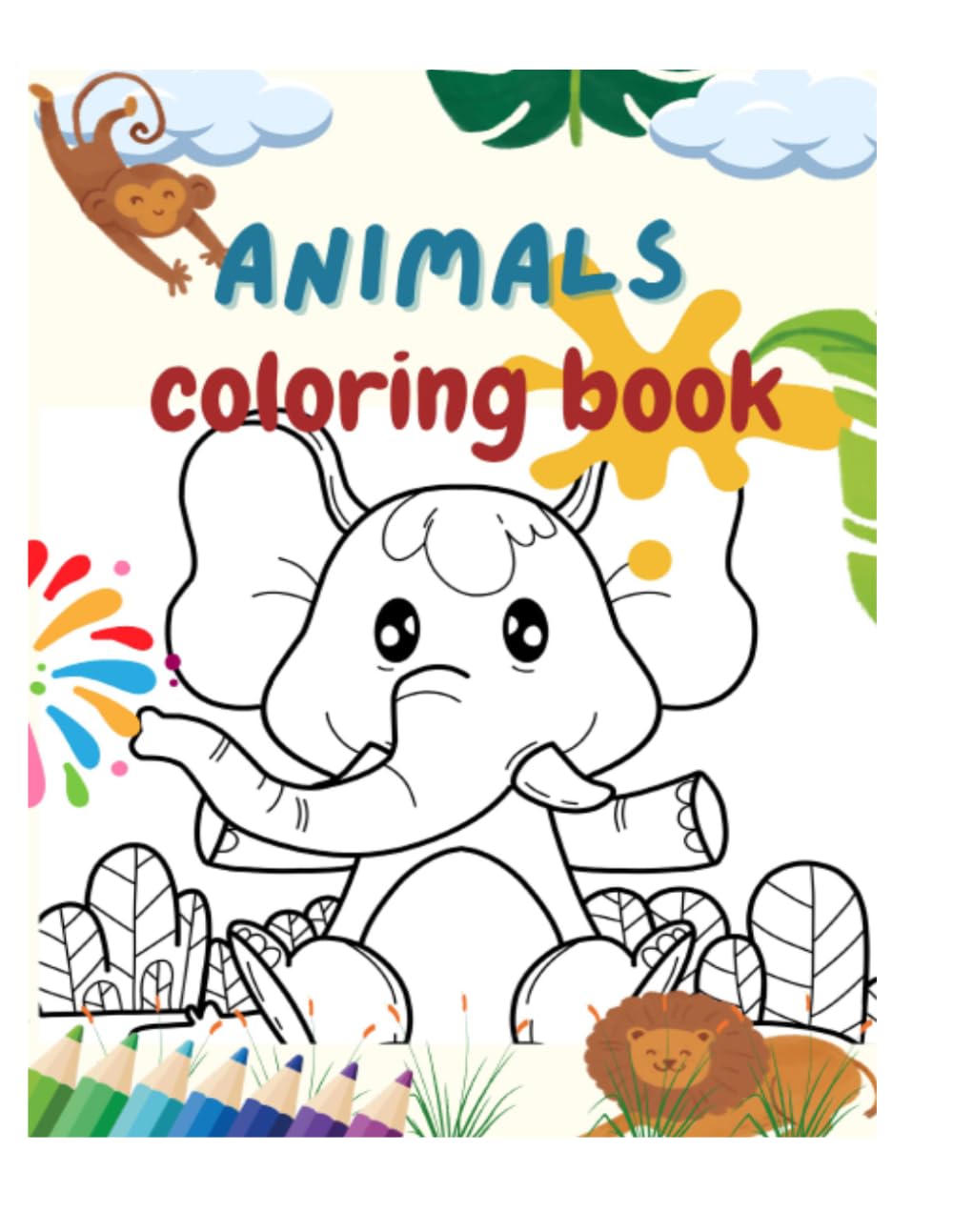 Simple & Big Designs for Little Hands: Animals Coloring Book for Kids