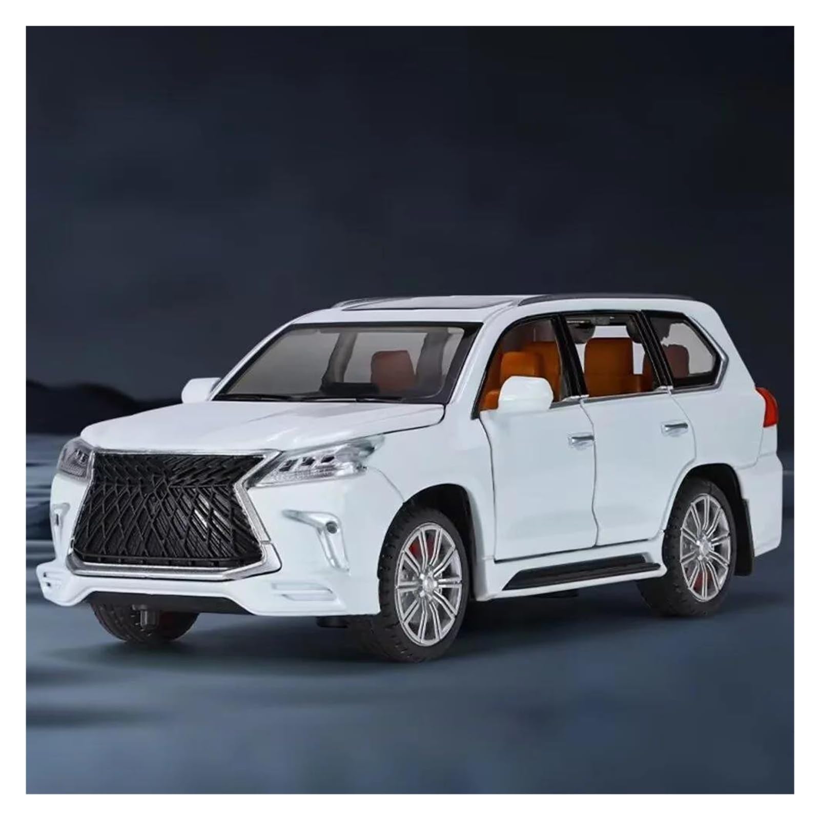 AUDSNI Die-Cast Diecast Car Model 1:32 For Lexus LX570 Car Collection Alloy Diecast Model(White)