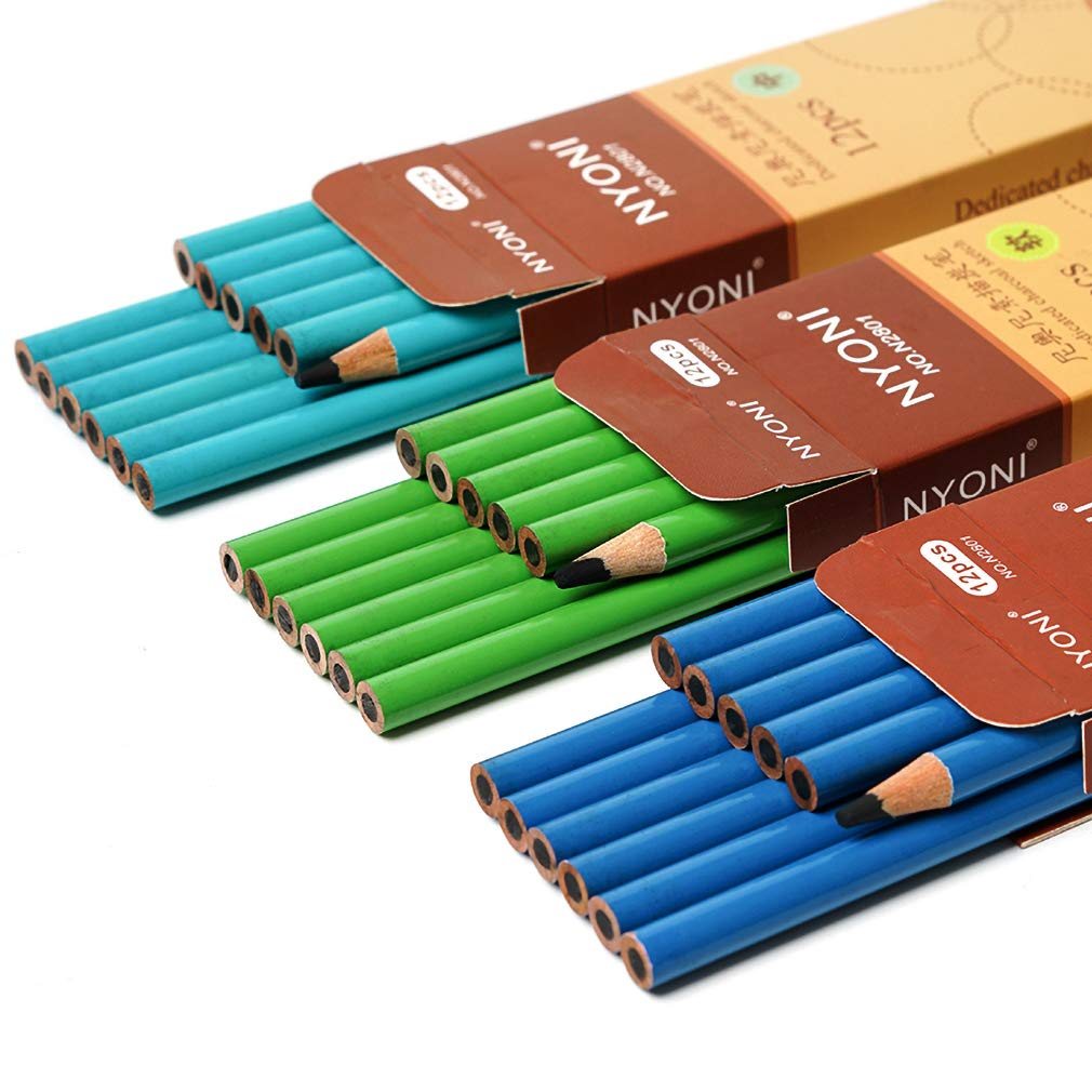 YYMIYU Sketch Charcoal Hard Professional Drawing Tool Set of 12 Charcoals