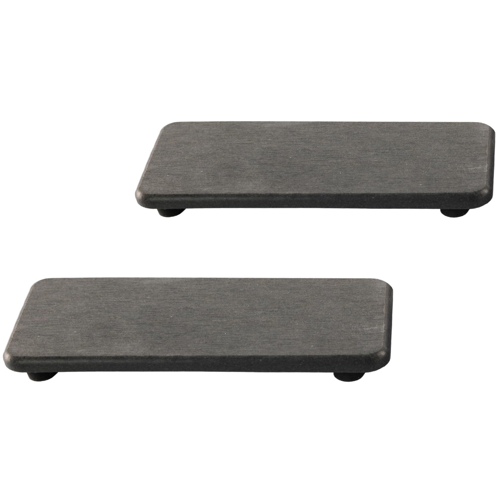 Fymlok 16-8Cm Dark Grey Quick Drying Stone Sink Tray 2 Pcs Bathroom Sink Vanity Trays(6.3 * .15Inch), Diatomaceous Earth Coasters, Kitchen Soap Tray, Water Absorbing Stone Used(16-8Cm Dark Grey)