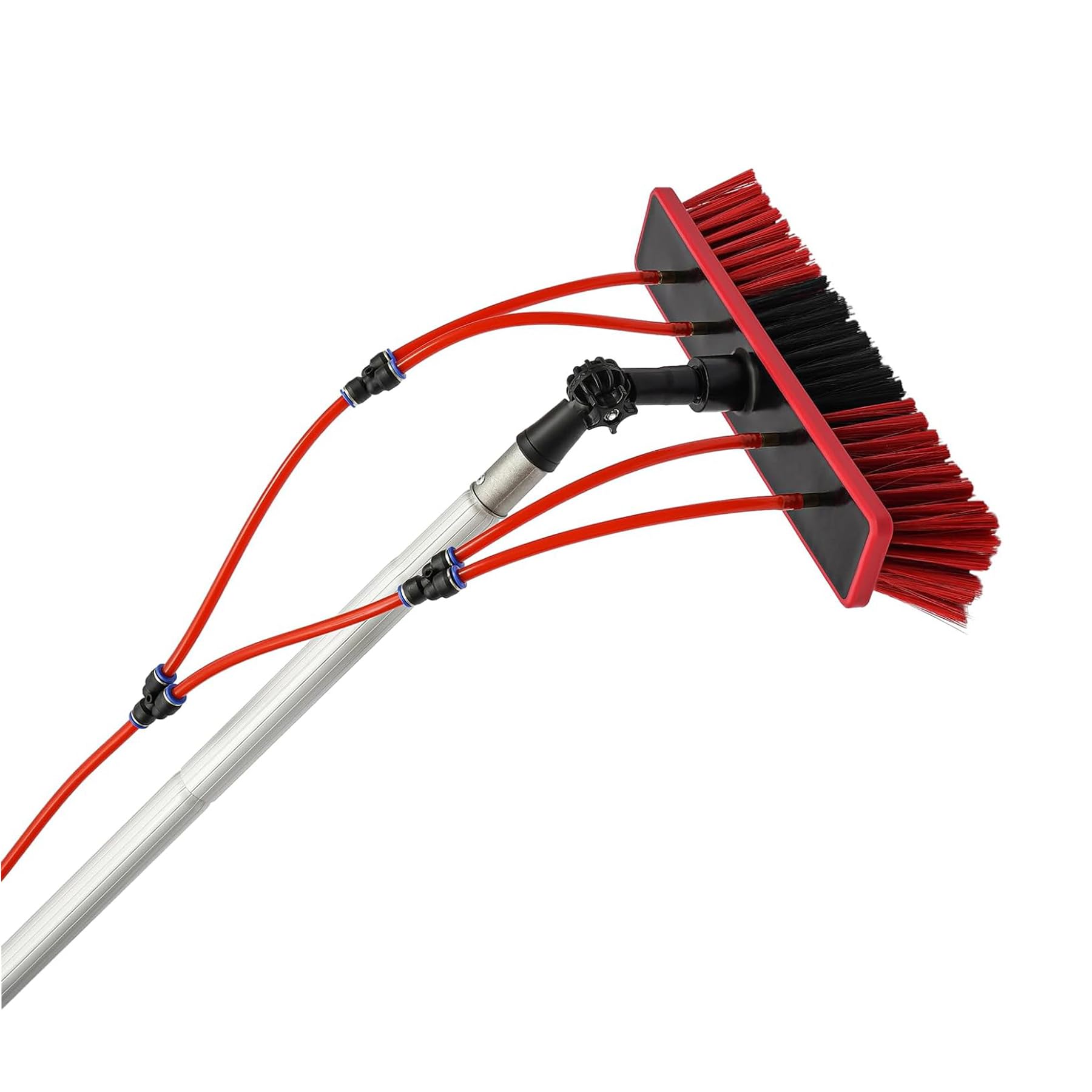 WEKONUMEX Telescopic Cleaning Brush, Adjustable Solar Panel Cleaning Kit - Window Cleaning Brush & Water Fed Pole(A,12m/39ft)