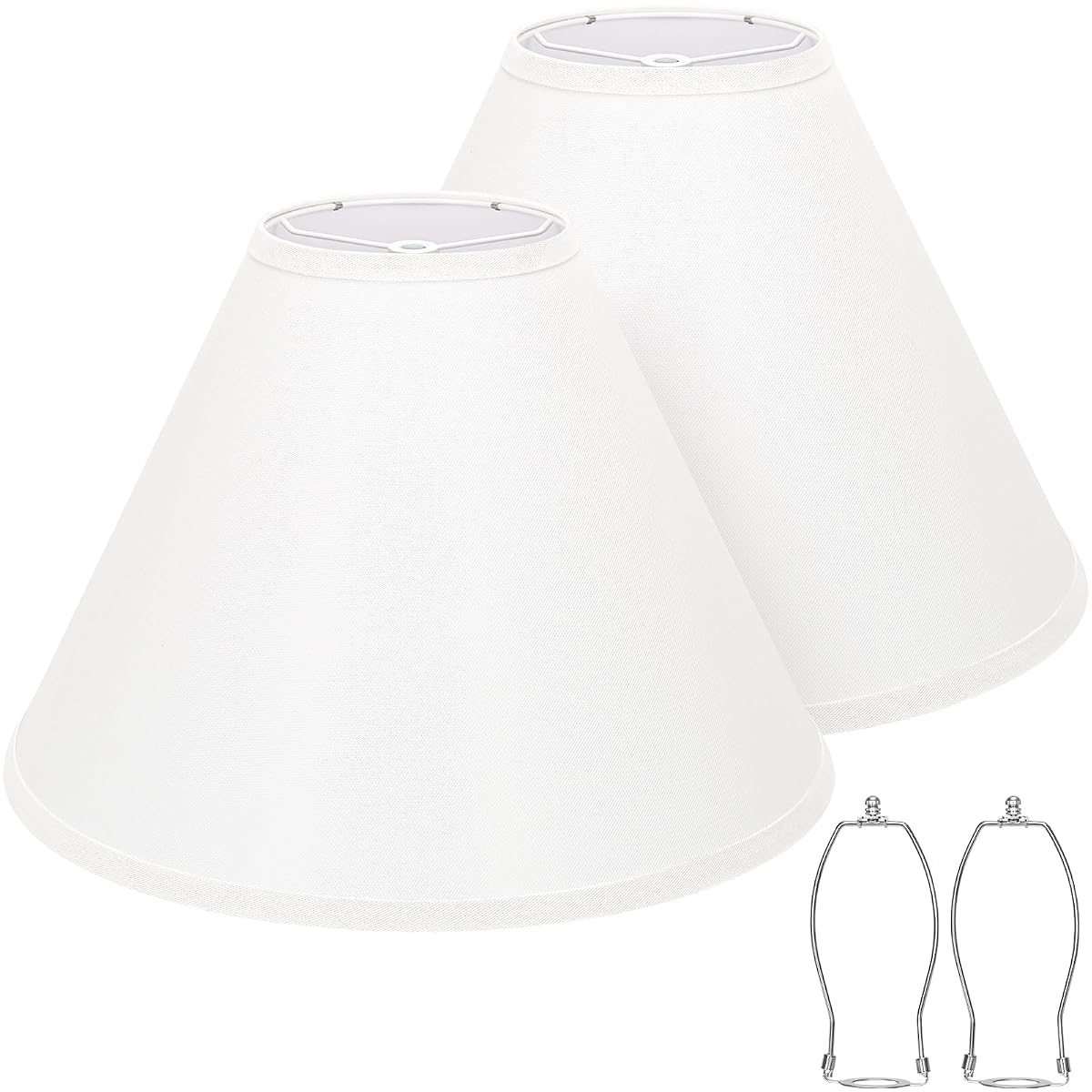 White Lamp Shades Set of 2 Empire Large Lamp Shades for Table Lamps Floor Lamps