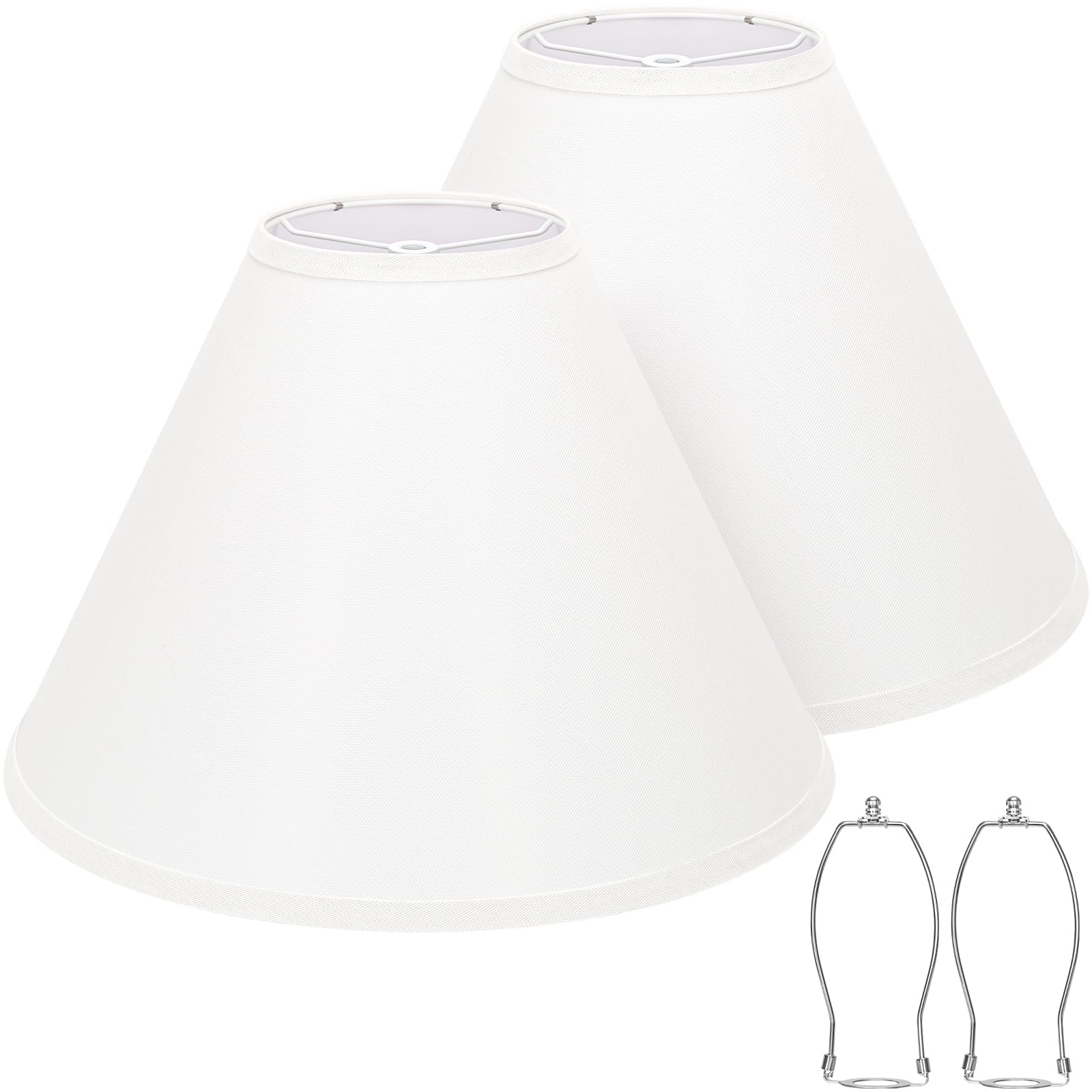 Photo 1 of Empire Lamp Shades Set of 2, 6"Top x 16"Bottom x 10.8"High,White Lamp Shade