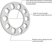 Vista 4 de IRONTEK Espaciadores de rueda de 0.47 pulgadas para 5x108, 5x110, 5x112, 5x114.3 (5x4.5), 5x115, 5x120.65 (5x4.75), 5x120, 5x127 (5x5), 5x130
