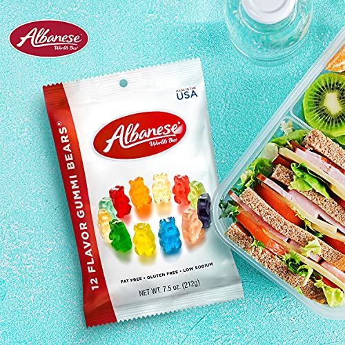 Albanese World's Best 12 Flavor Gummi Bears, 7.5Oz Bag Of Candy (Pack Of 12) #TOP5