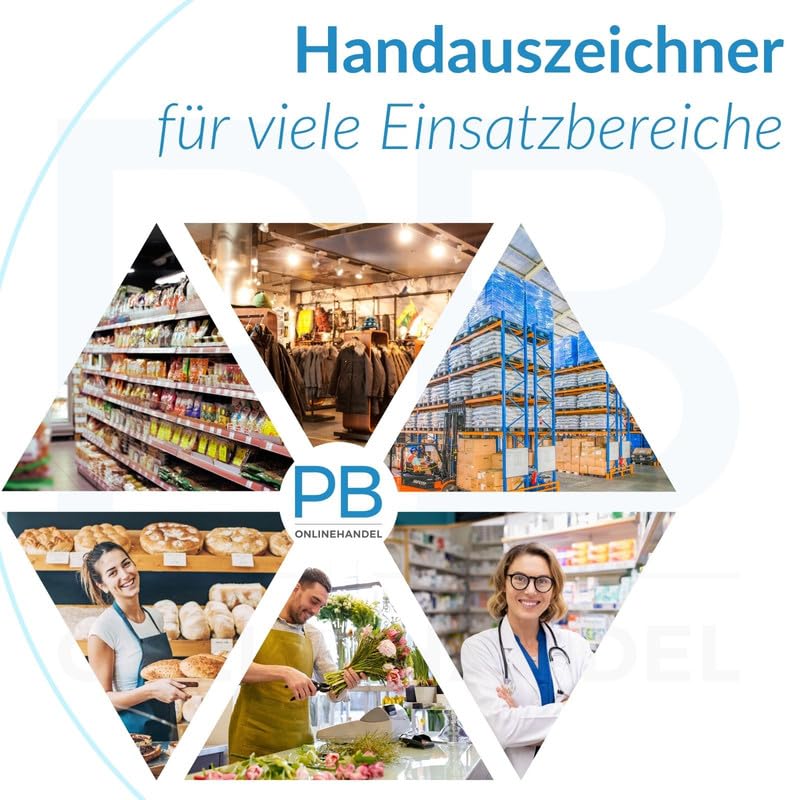 Preisauszeichner Set UNO C6 Etikettier-Gerät Hand-Auszeichner 7.500 Etiketten weiß permanent
