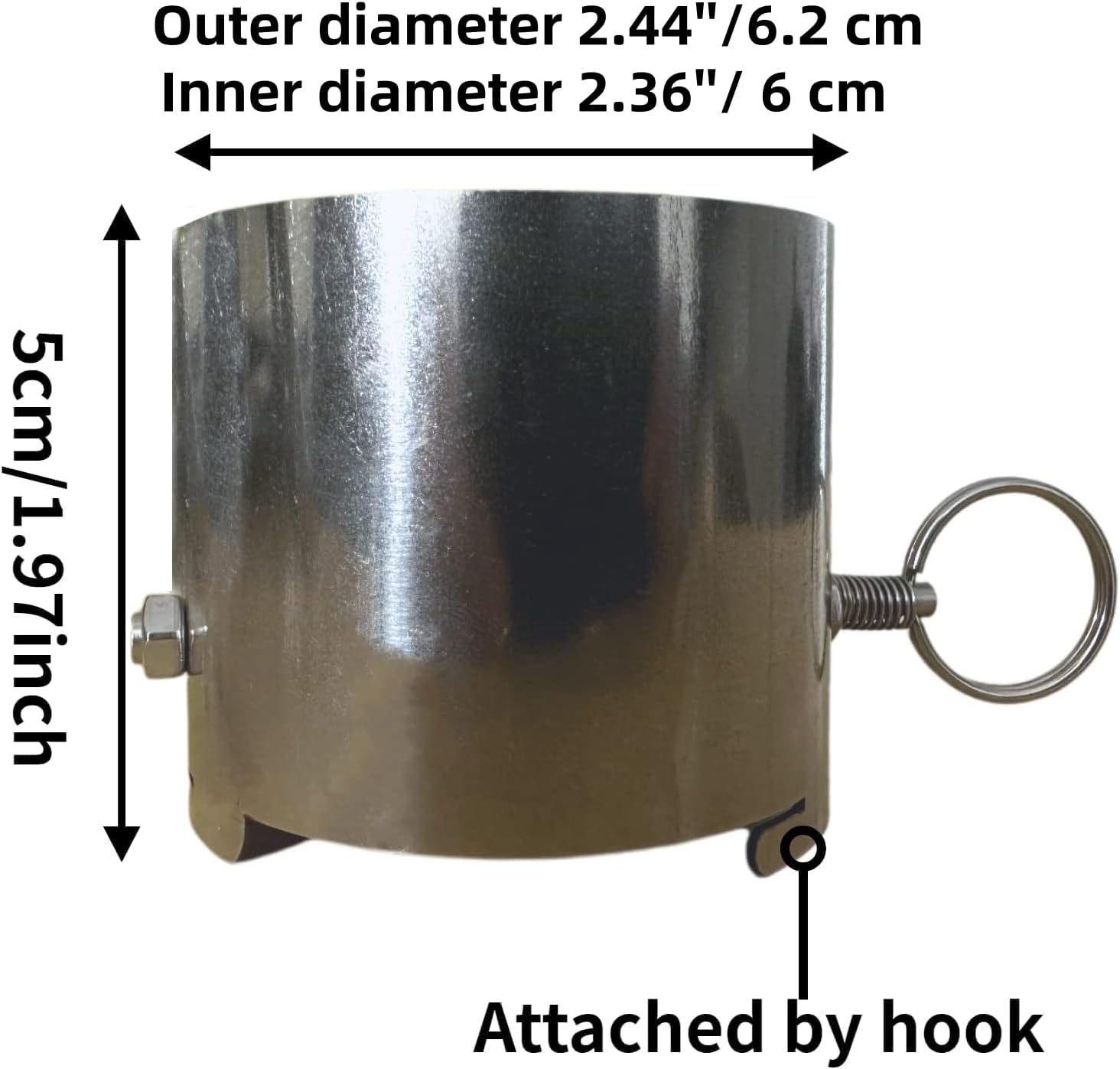 DANCHEL OUTDOOR Rotary Damper Replacement for Titanium/Stainless Hot Tent Camping Wood Stove Accessories(2.36inch Dia.)
