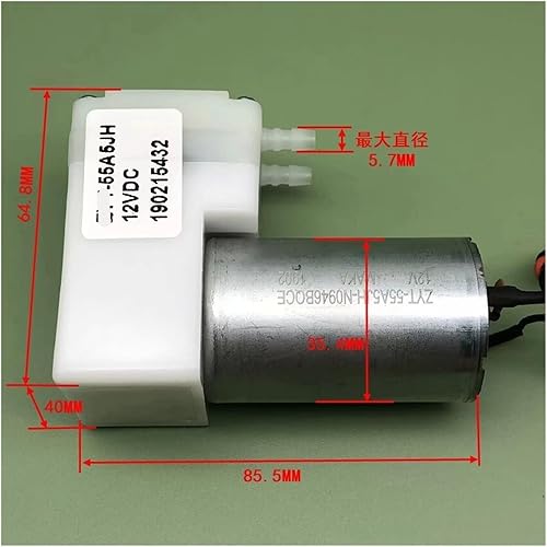 Miniatura 2 de Motor Large Flow 555 air Pump Vacuum Negative Pressure 5-12V Screen Separation Diaphragm