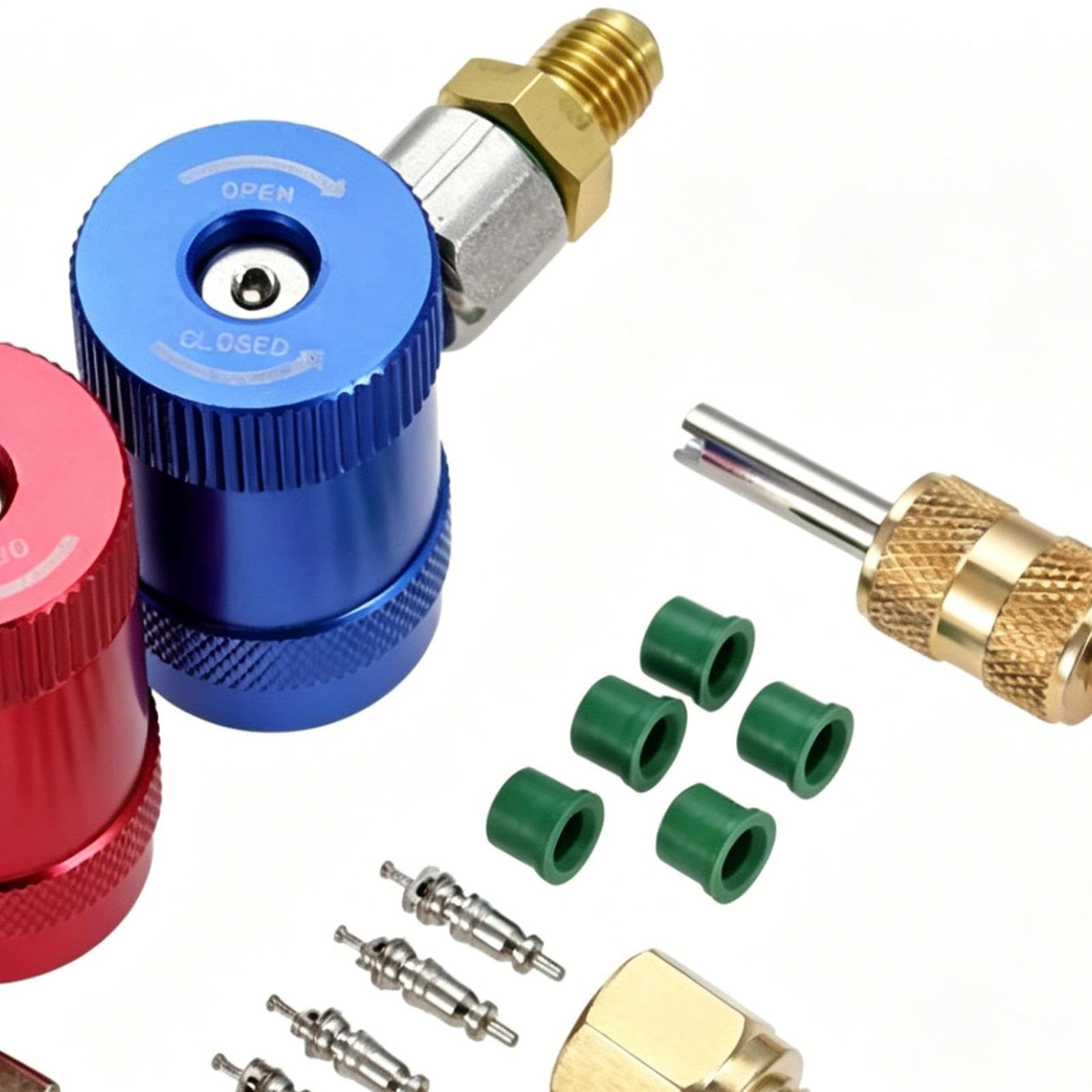 Genérico Kit Adaptador R1234YF Acoplador de Ajuste rápido R1234YF