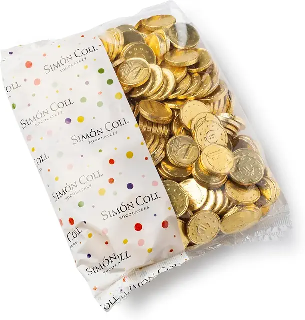 Bolsa 300 Monedas Chocolate con Leche - Figuritas Chocolate Infantiles Simón Coll