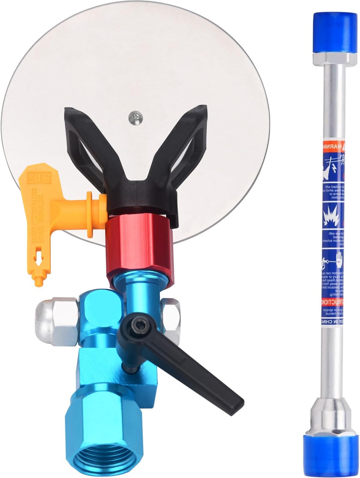 Airless Spray Gun Guide Accessory Tool w/ 517 Tip 10 Inch Airless Extension Pole,Spray Guide Painting Tool for Graco Titan Airless Paint Sprayer Gun.