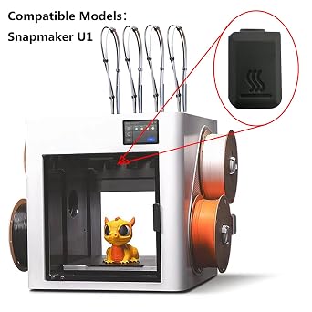 3Dプリンター用シリコンソックスカバー6個 Snapmaker U1、高温で耐久性のあるブラックシリコンカバー FDM 3Dプリンターアクセサリーパーツ 押出機ヒーターブロックとノズルを保護する