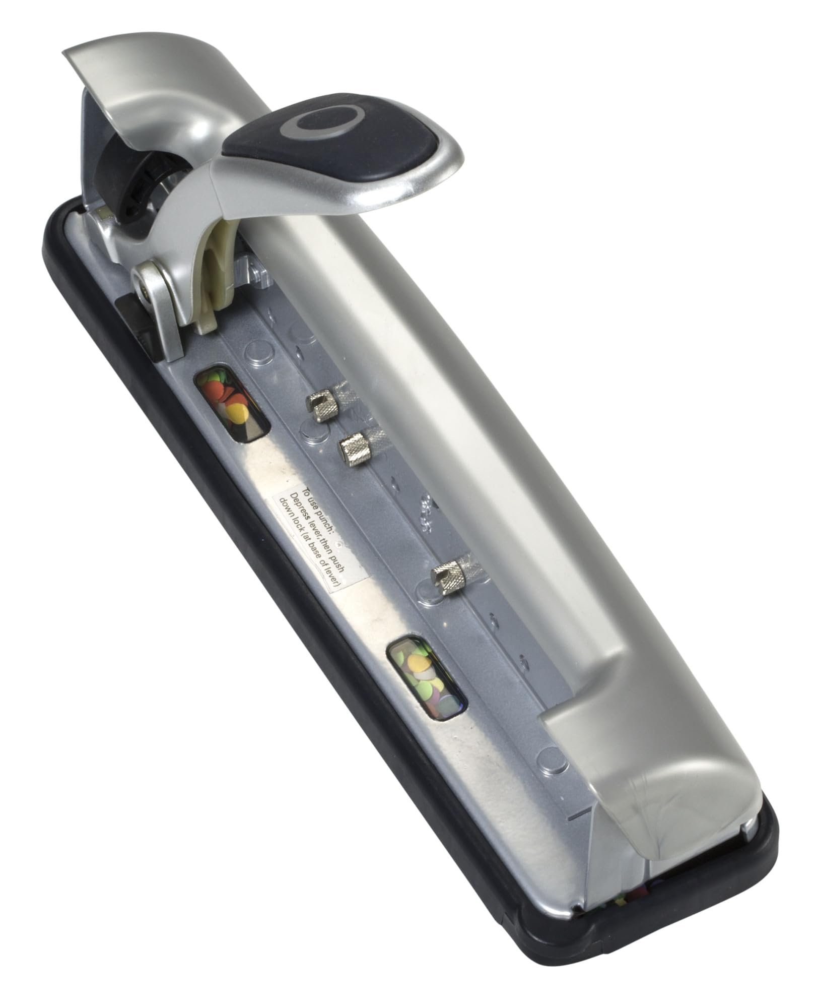 Officemate Electric 2-3 Hole Adjustable Eco-Punch, 30% Recycled, Black/Gray/Green (90115