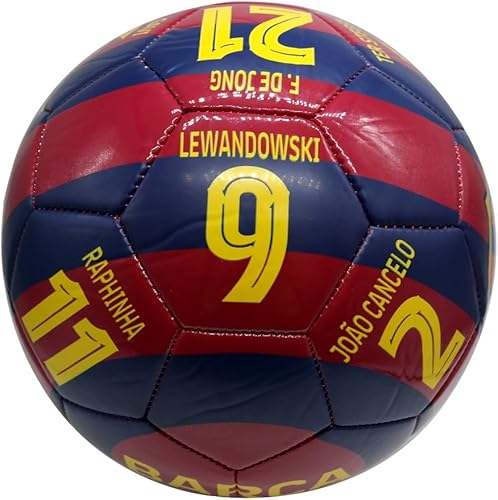 Miniatura 5 de FC Barcelona Authentic - Balón de fútbol con licencia oficial, talla 5 - 06-8