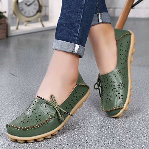 Image of VenusCelia Women's Breathable Comfort Walking Office Flat Loafer