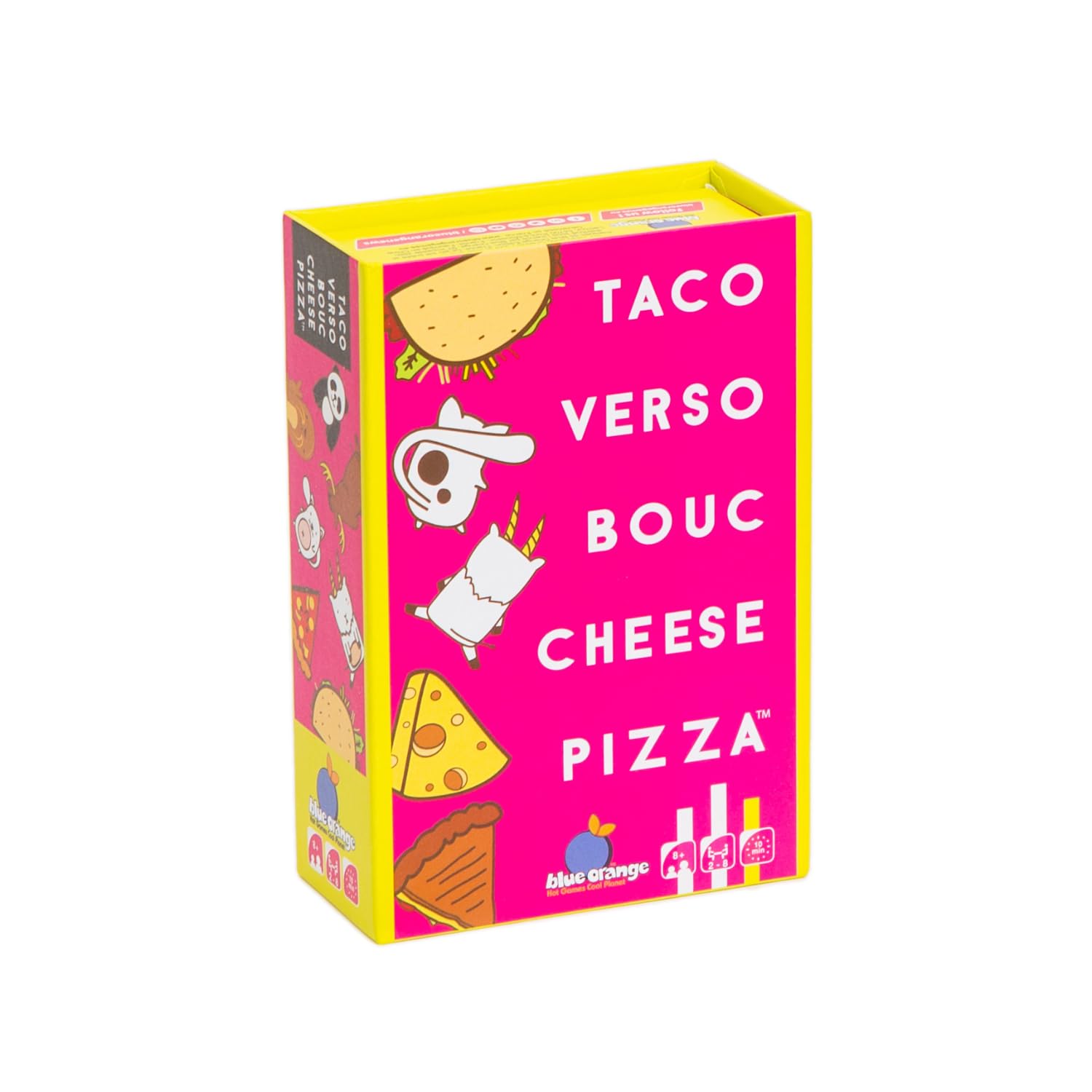 Blue Orange - Taco Verso Bouc Cheese Pizza - Jeu de société d'ambiance pour 2 à 8 joueurs, à partir de 8 ans