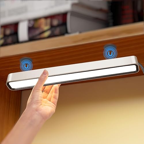 Barra de luz magnética recargable de escritorio con control remoto de 3000 K a 6000 K regulable para estantes, lectura, dormitorio, hogar, oficina,