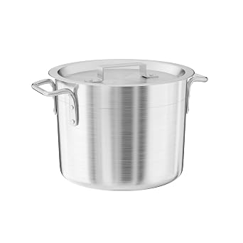 8 Qt. Standard Weight Aluminum Stock Pot with Lid