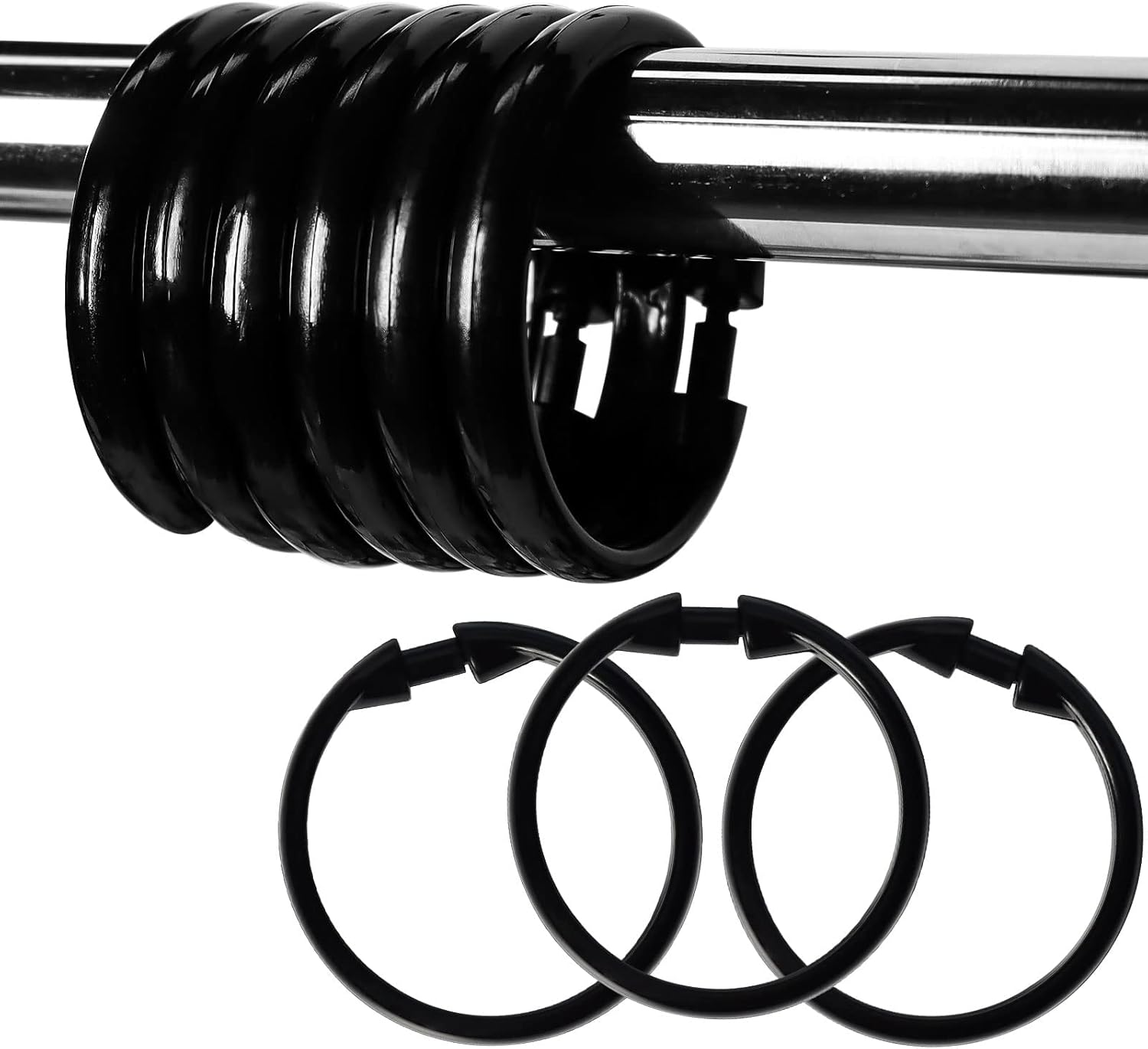 Premium Plastic Shower Curtain Rings Shower Curtain Hooks