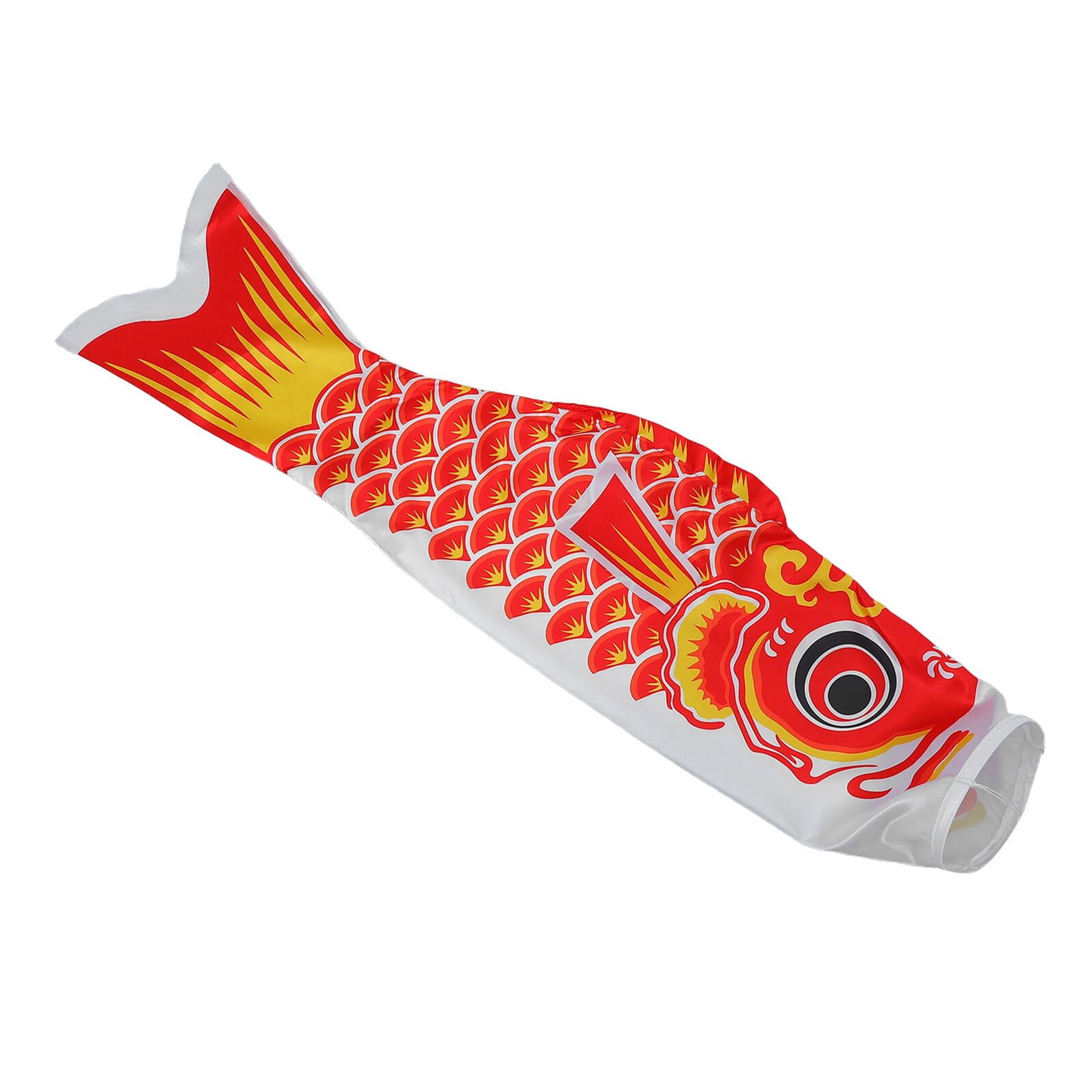 Koinobori rouge haut de gamme : manche à air carpe japonaise décorative de jardin