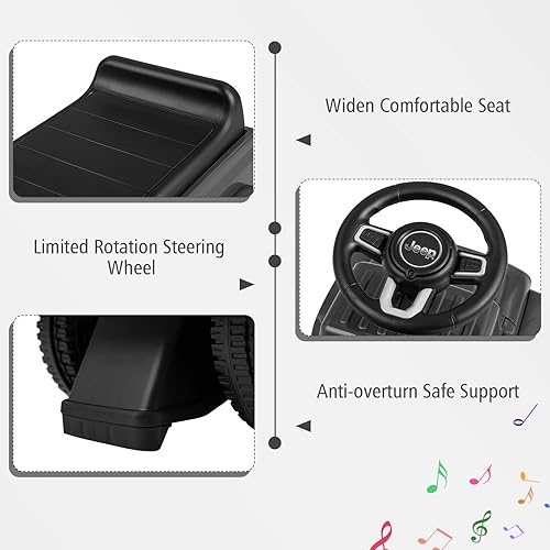 Miniatura 5 de INFANS Auto de empuje para niños juguete deslizante con licencia de pie a piso con sonido de motor bocina almacenamiento debajo del asiento regalo