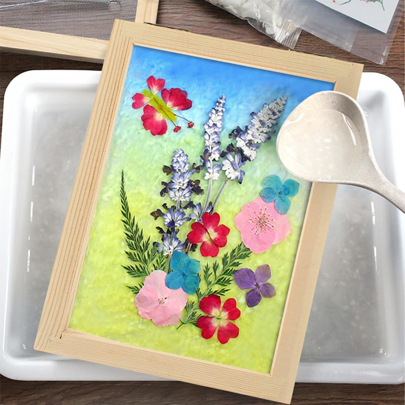 DOITOOL Paper Making Screen, 2PCS Wooden Paper Making Frame, Diy Crafts Mould and Deckle, 7.08 X 4.92 X 0.90 Inch