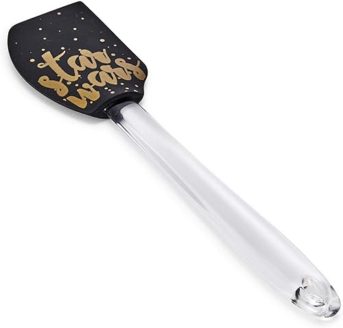 Miniatura 2 de Espátula de cocina oficial de Star Wars de silicona de 11 pulgadas, texto negro y dorado con texto "Star Wars", utensilio novedoso perfecto para
