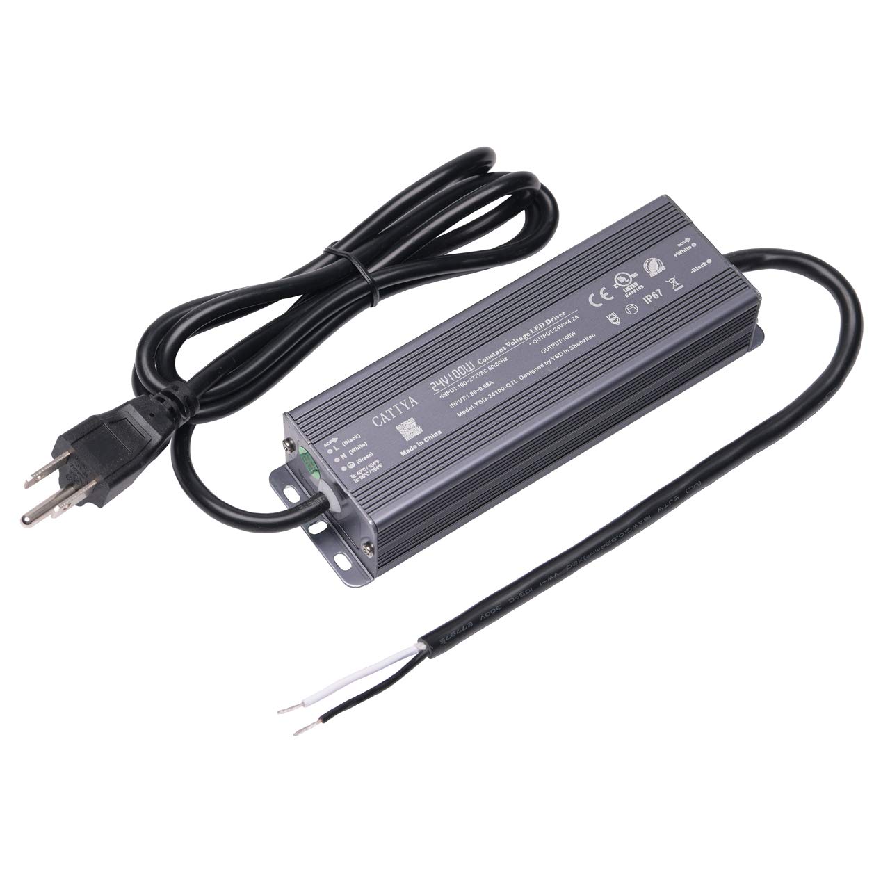 CATIYA 12V 300W LED Driver Transformer, IP67 Waterproof Constant Voltage Power Supply for Low Voltage LED Lighting
