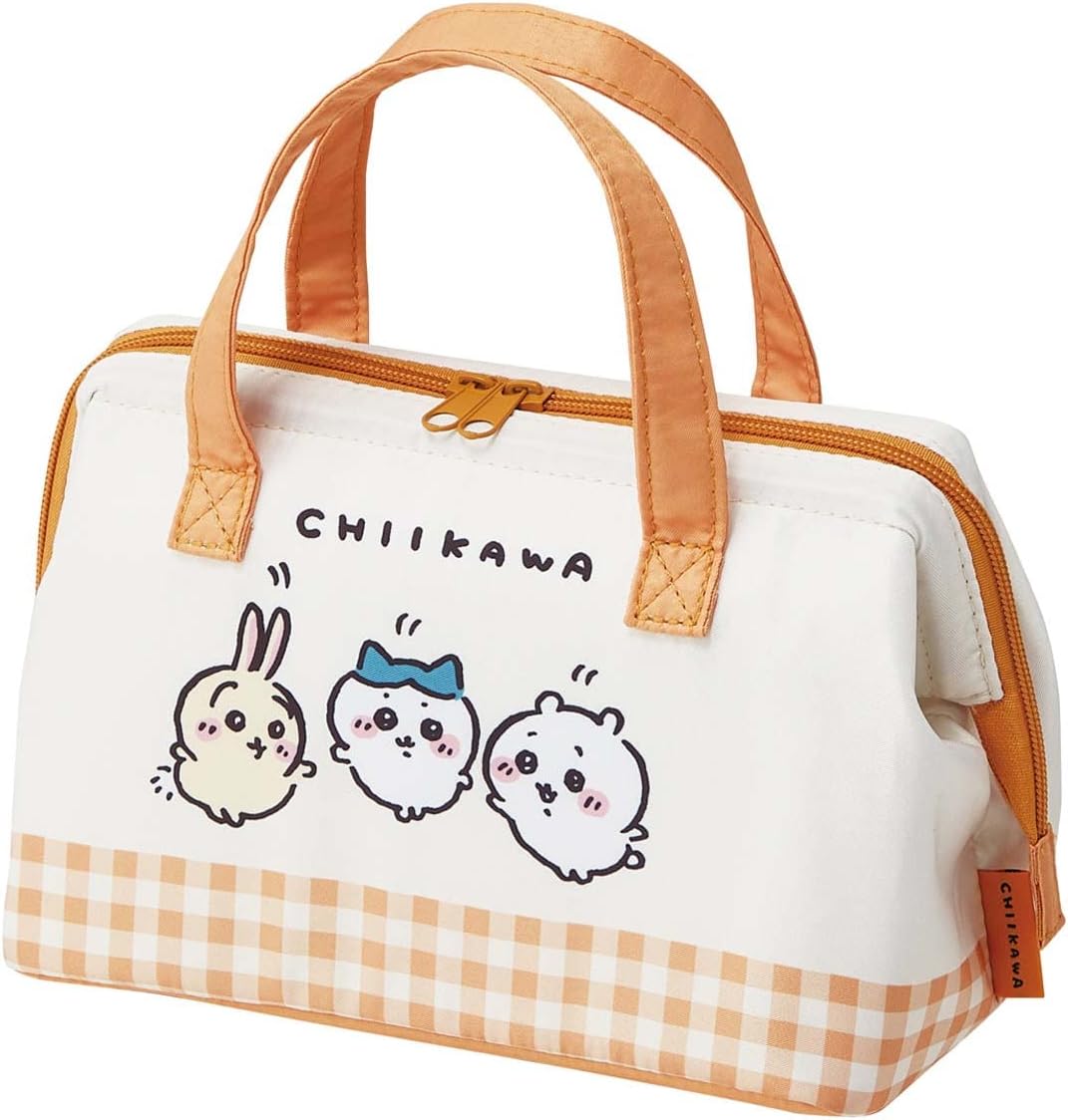 Skater KB64WN-A Gusseted Lunch Bag, Drawstring Bag, Set of 2, Chiikawa