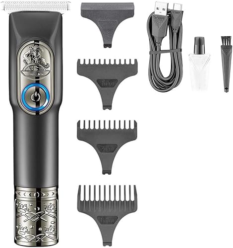 JQUAL Hair Cutting Tools, Hair Trimmer Professional Trimmer Electric Hair Clipper Cordless Hair Cutting Machine Rechargeable Barber T-Blade