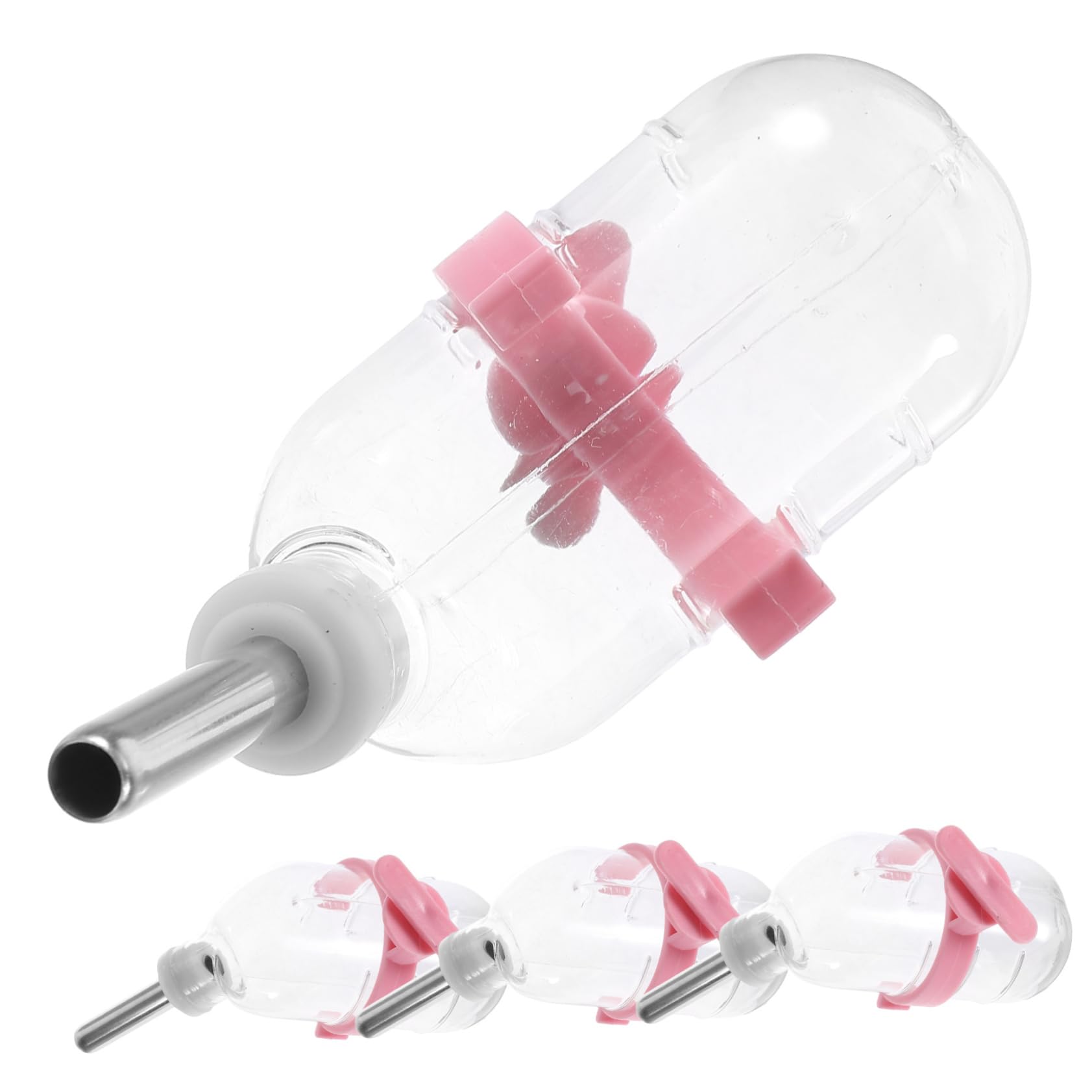 Yardwe 4Pcs Hamster Water Feeder Automatic Drinking Bottles for Pets Capacity Easy to Use Transparent Design for Monitoring Water Level