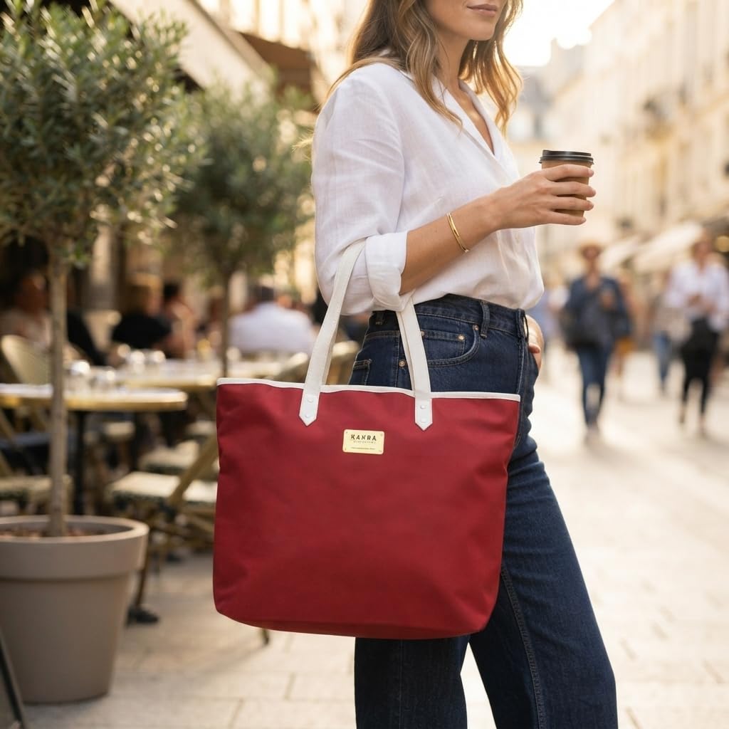 Women's Tote Bag with Matching Pouch - Waterproof Cordura Fabric