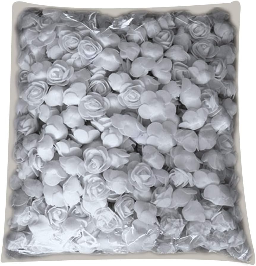 Artificial Flower 500Pcs PE Foam Rose Head Artificial Flower for DIY Bear Doll Wedding House Decor - Grey GlobalDeal