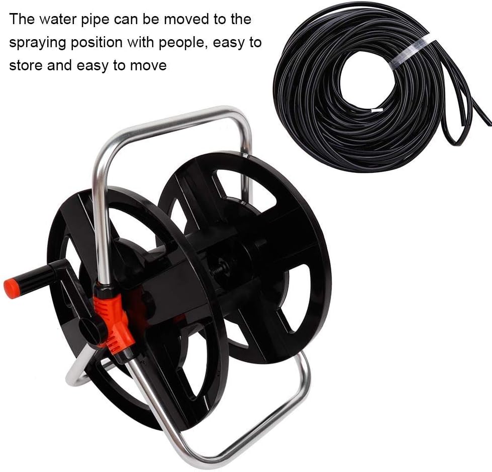 TOPINCN 35 Meters Water Pipe Car Roll Pipe Storage Garden Water Pipe Holder Hose Reel Rope Storage Rack
