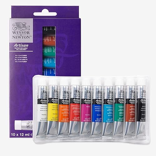 Miniatura 3 de Winsor & Newton Artisan - Pintura al óleo mezclable al agua, tubos de 0.4 onzas (0.4 fl oz), juego de 10