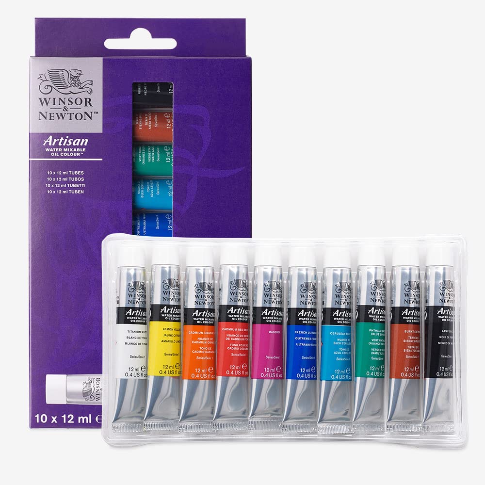 Winsor & Newton Artisan Set iniciación óleo al Agua 10x12ml, Multicolor, 12 ml (Paquete de 10), 120