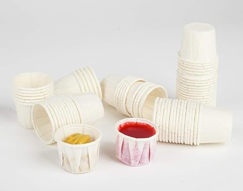 Vista 34 de Golden Apple, Tazas de porción de 2oz-100ct. Caña de azúcar/bagazo compostable. Biodegradable. Muestra de policías de alimentos.