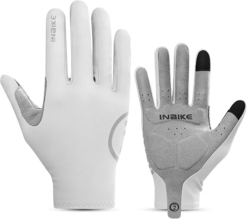 INBIKE Guantes de ciclismo para hombre y mujer, forro polar fino, para pantalla táctil, guantes de bicicleta acolchados para correr, conducir,