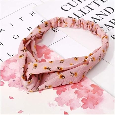 Amazon Co Jp 女性のレトロスタイルヘアバンド花柄カチューシャクロスノットヘッドバンド包帯バンダナ Color K2 Size 1pc 服 ファッション小物