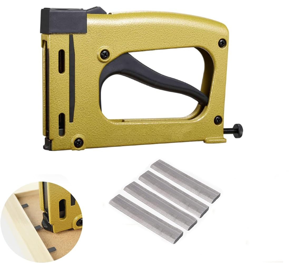 DEONG Point Drivers for Picture Framing, Hand Staple Gun with 1000PCS Flexible Points, Heavy Duty Gun for Joiner DIY for Picture And Art Framing Industry