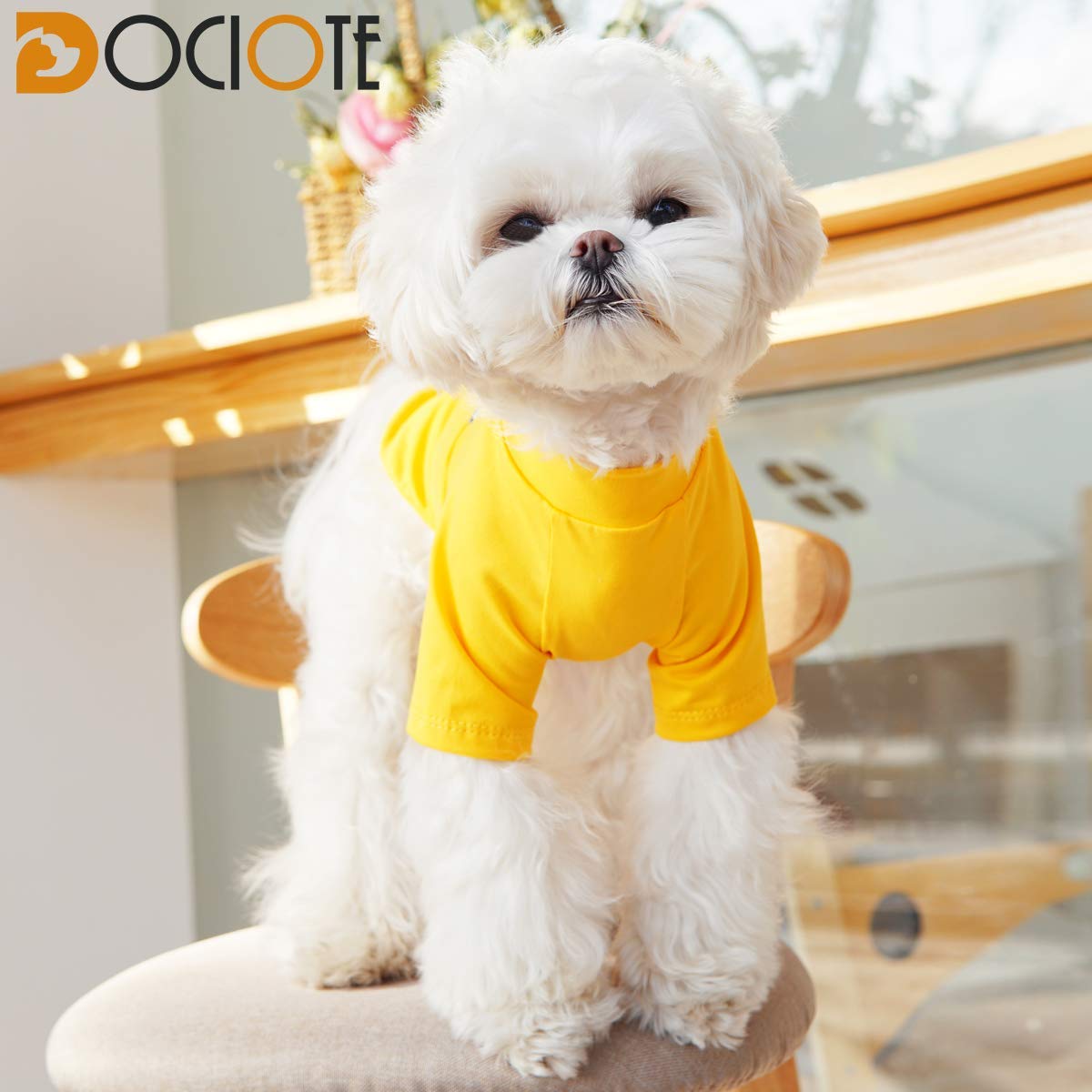 Camisetas Para Perros HACRAHO Camisas En Blanco Para Perro, 6 Piezas De Camisetas Suaves De Color Sólido Para Perro, Ropa Blanca Chaleco Para Perro, Camisas Para Bricolaje Para Perros Y Gatos, M