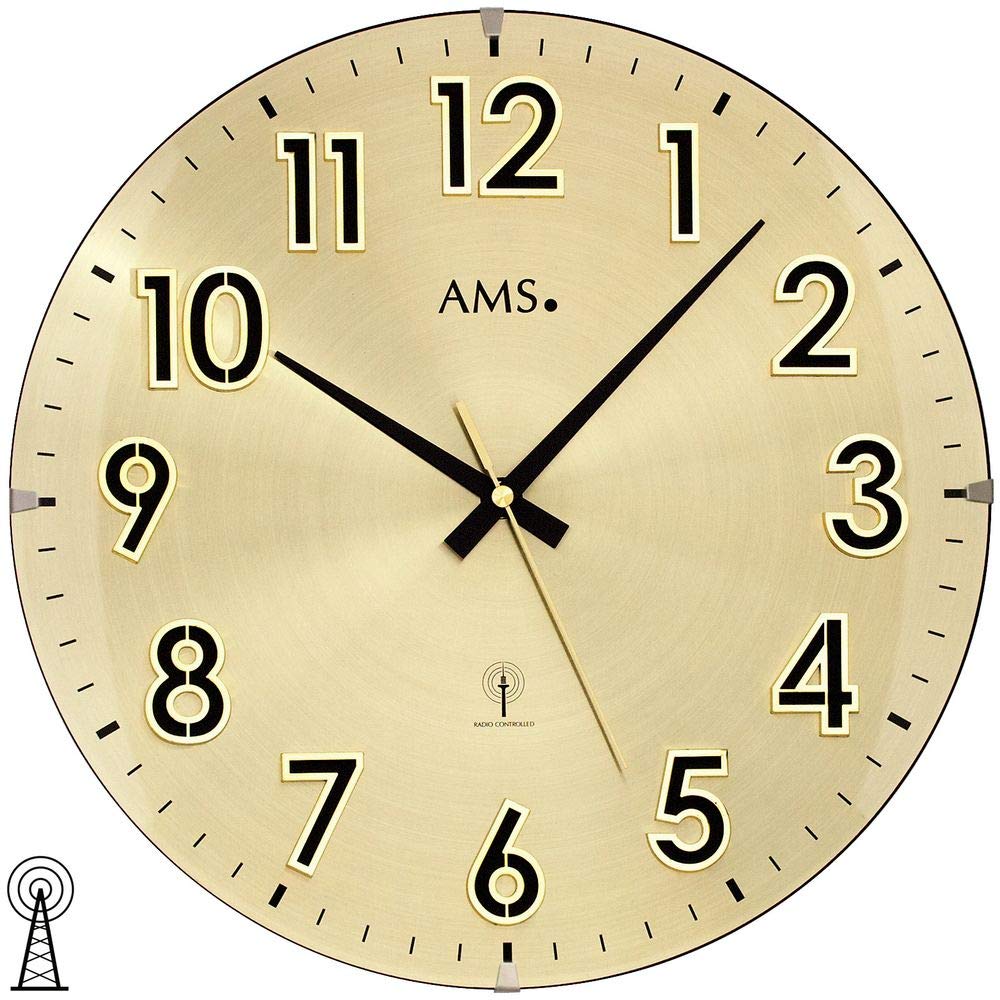 funk wanduhr messing