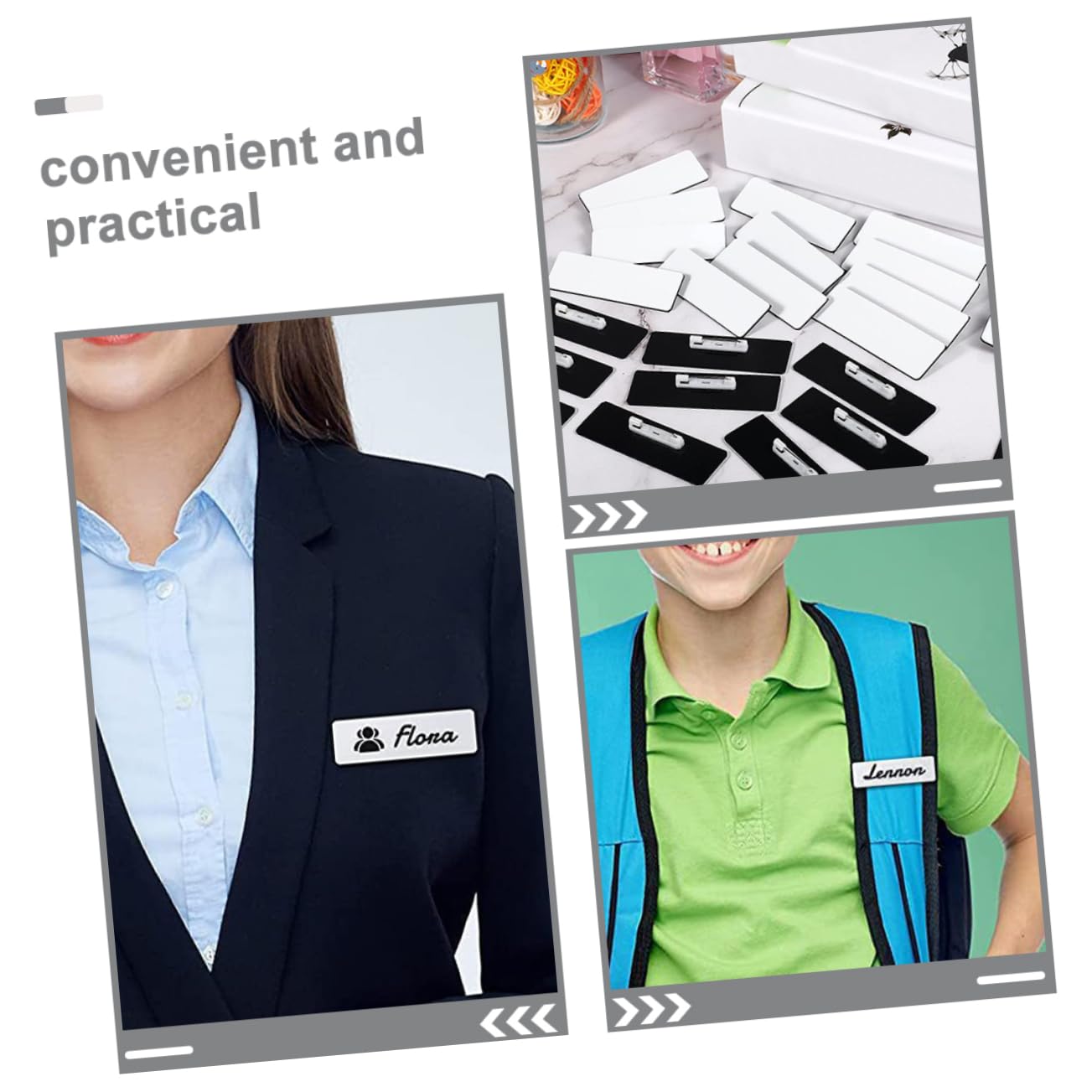 SHINEOFI 2 Sätze Personalisiertes Arbeitsabzeichen Personalisiertes Namensschild Leer Magnetische Namensschilder Wiederverwendbar Stift Mit Namensschildern Für Schüler Metall 16 Stücke * 2
