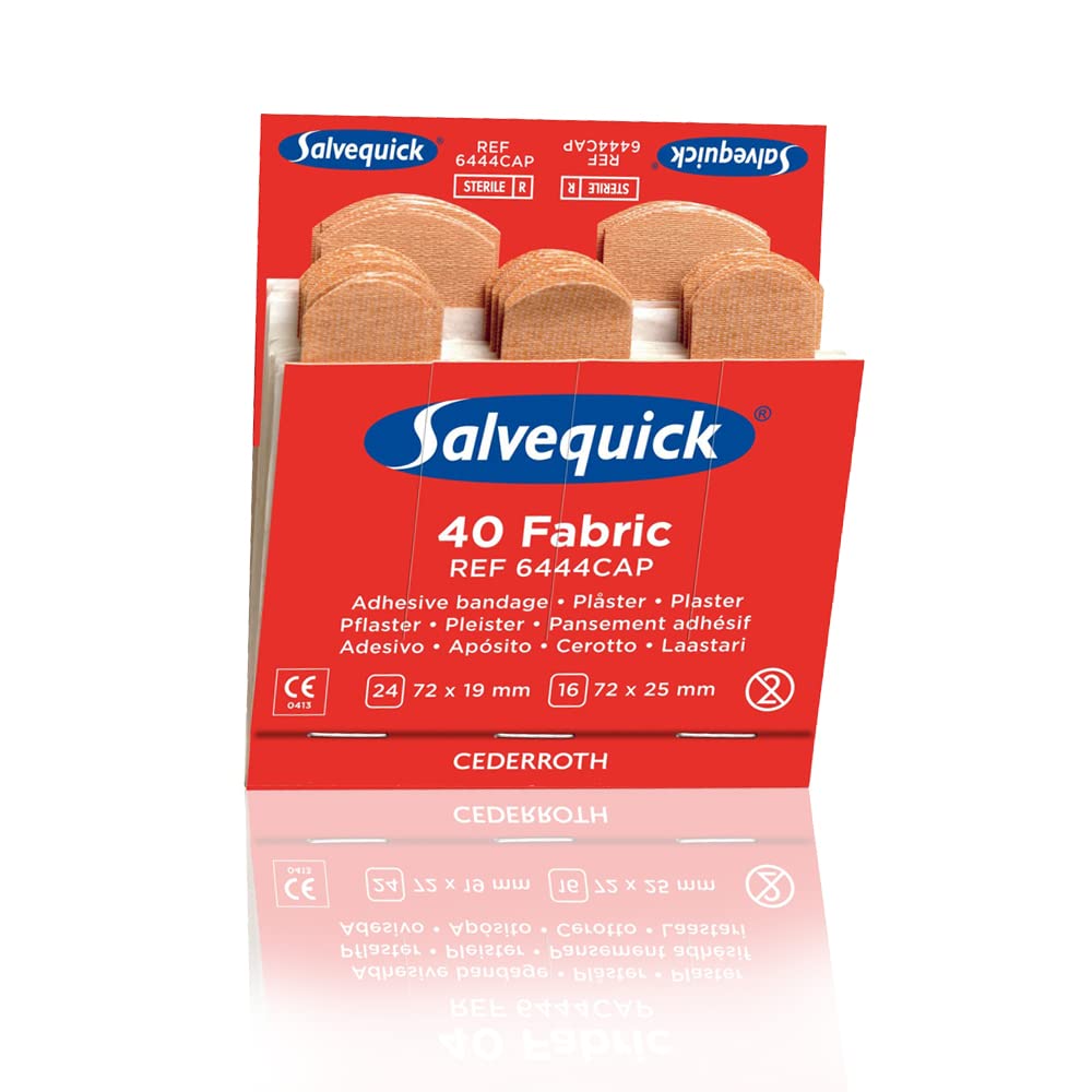 Salvequick®-Refill-Einsätze, Doppelpack FLEXEO-Spar-Set 6xREF6036 Plastic und 6xREF6444 Textil (inkl. Hinweis zur Pflasteranwendung)