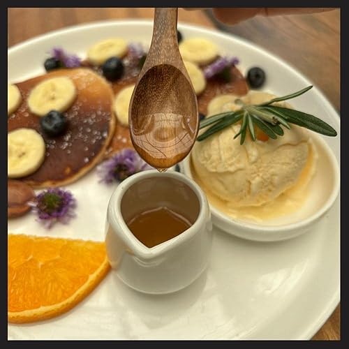 Miniatura 8 de NUTTA - Cucharas pequeñas de madera para cocinar, condimentos de miel, pimienta, azúcar, sal, té, café, helado (10 piezas)