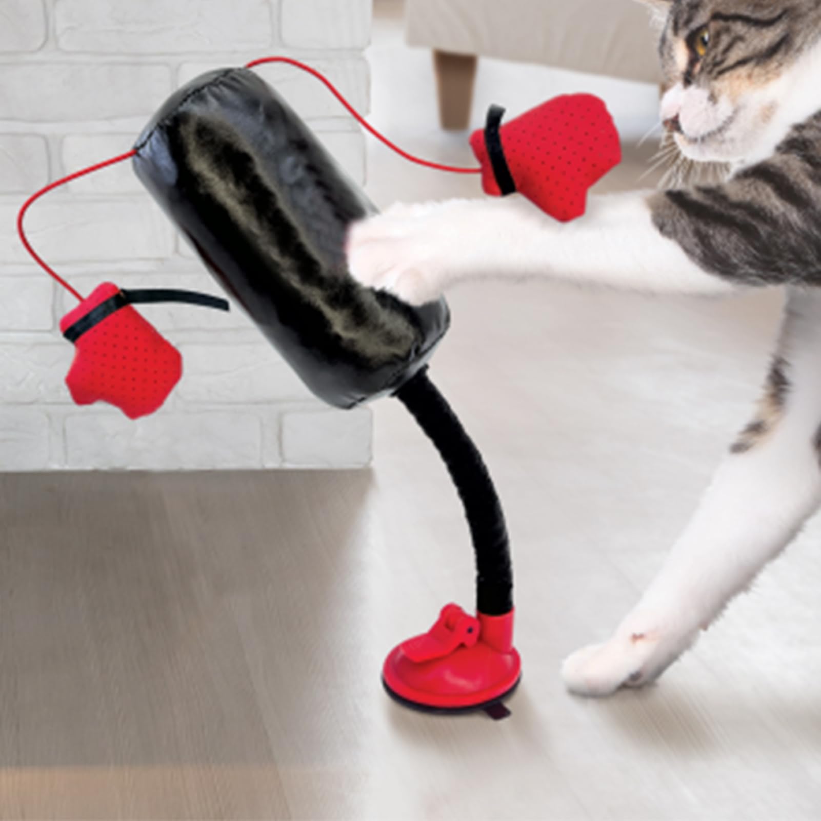 Giocattolo Elettrico Per Gatti Con Ventosa: Rotazione 360°, Asta Rimovibile, Ricarica USB, Modalità Automatica/Manuale, Promuove L'Attività Fisica